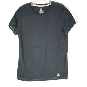 STARTER Men Small Black Workout Athletic Tee Short Sleeve T Shirt